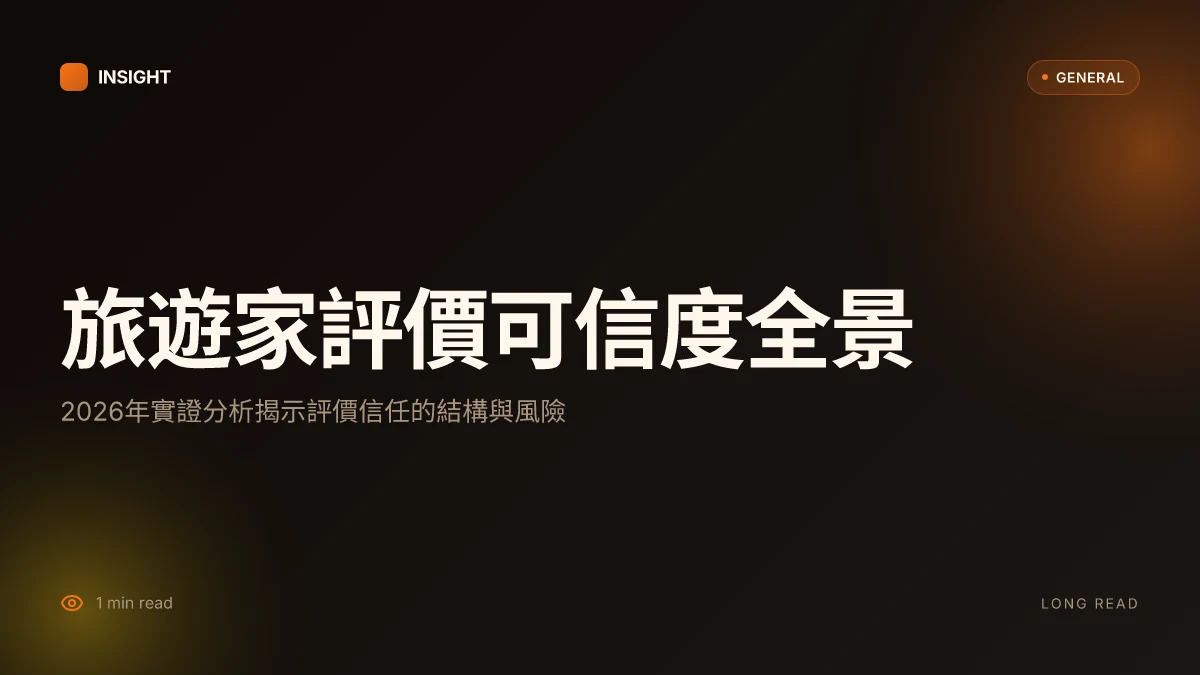 旅遊家旅行社評價:2026年實證分析與信任指標的裂縫