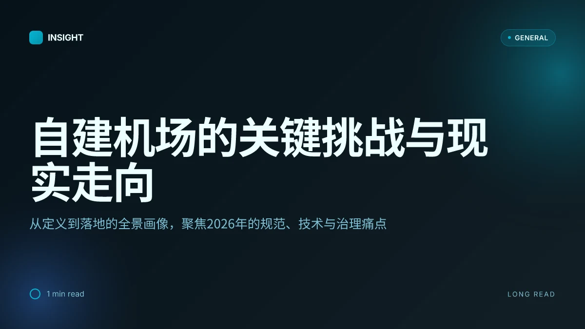 8 大要点揭示自建机场的关键挑战与现实走向