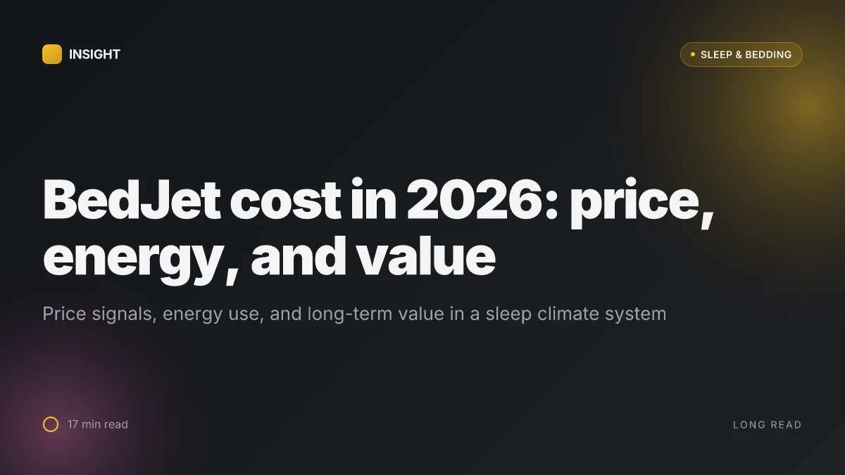 BedJet cost in 2026: what the price signals mean for energy use and long-term value