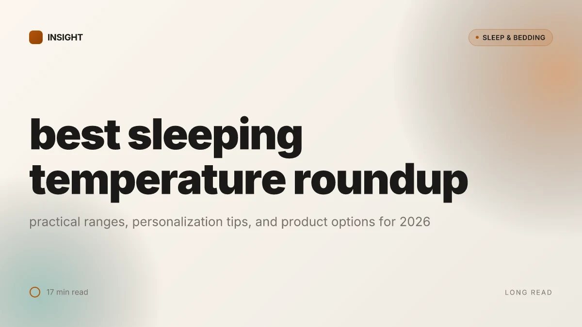 What is the best sleeping temperature in 2026 for most adults