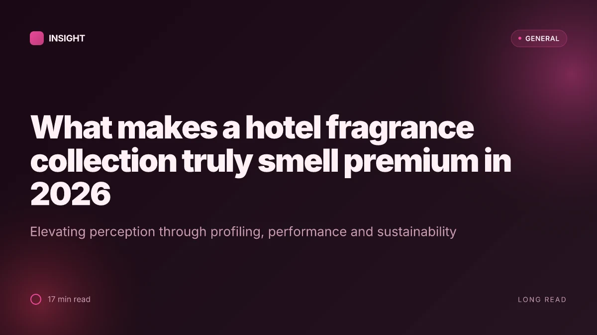 What makes a hotel fragrance collection truly smell premium in 2026