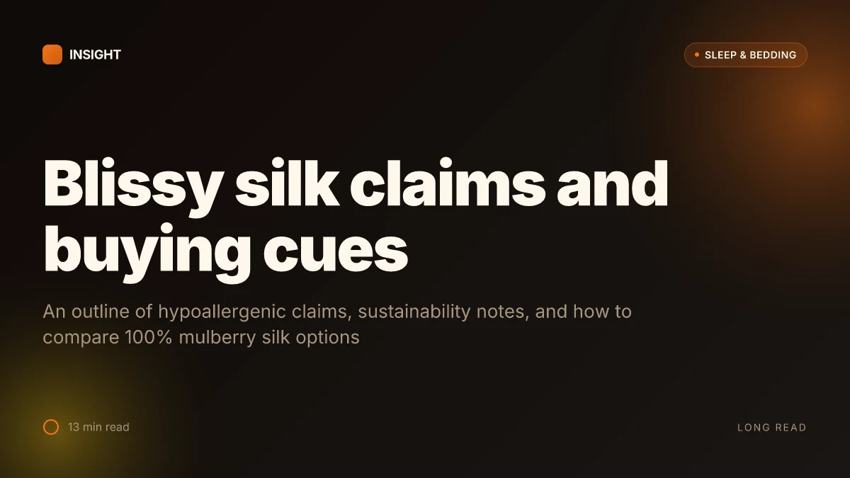 What makes Blissy silk stand out for skin and sustainability in 2026