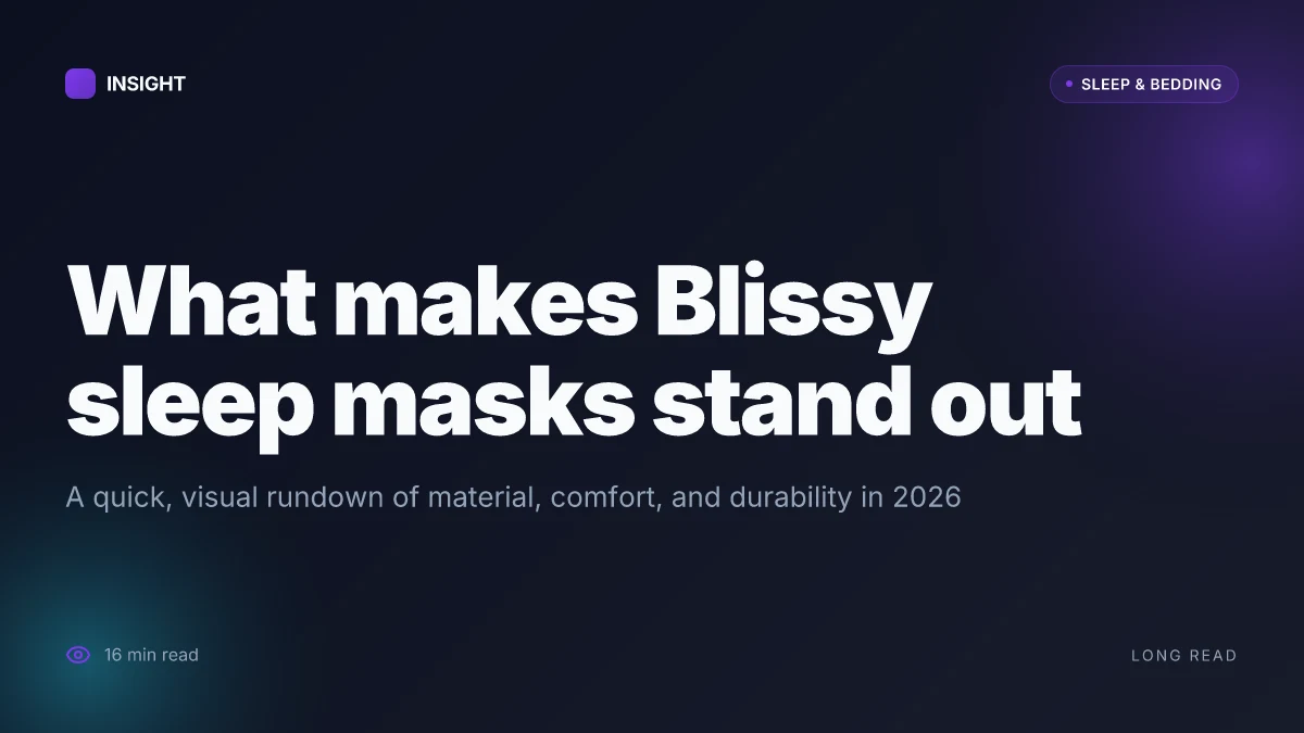 What makes Blissy sleep masks stand out in 2026