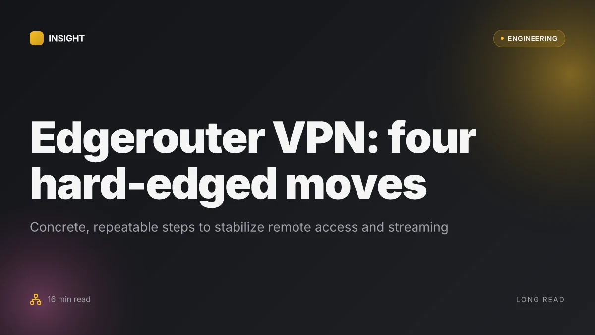 Edgerouter vpn setup and best practices for secure remote access, site-to-site connections, and streaming 2026