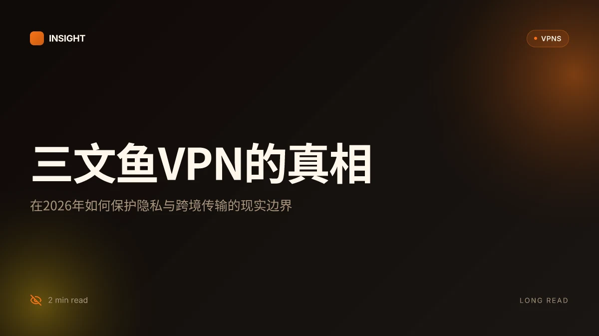 三文鱼VPN的真相:在2026年如何保护隐私与跨境传输的现实边界